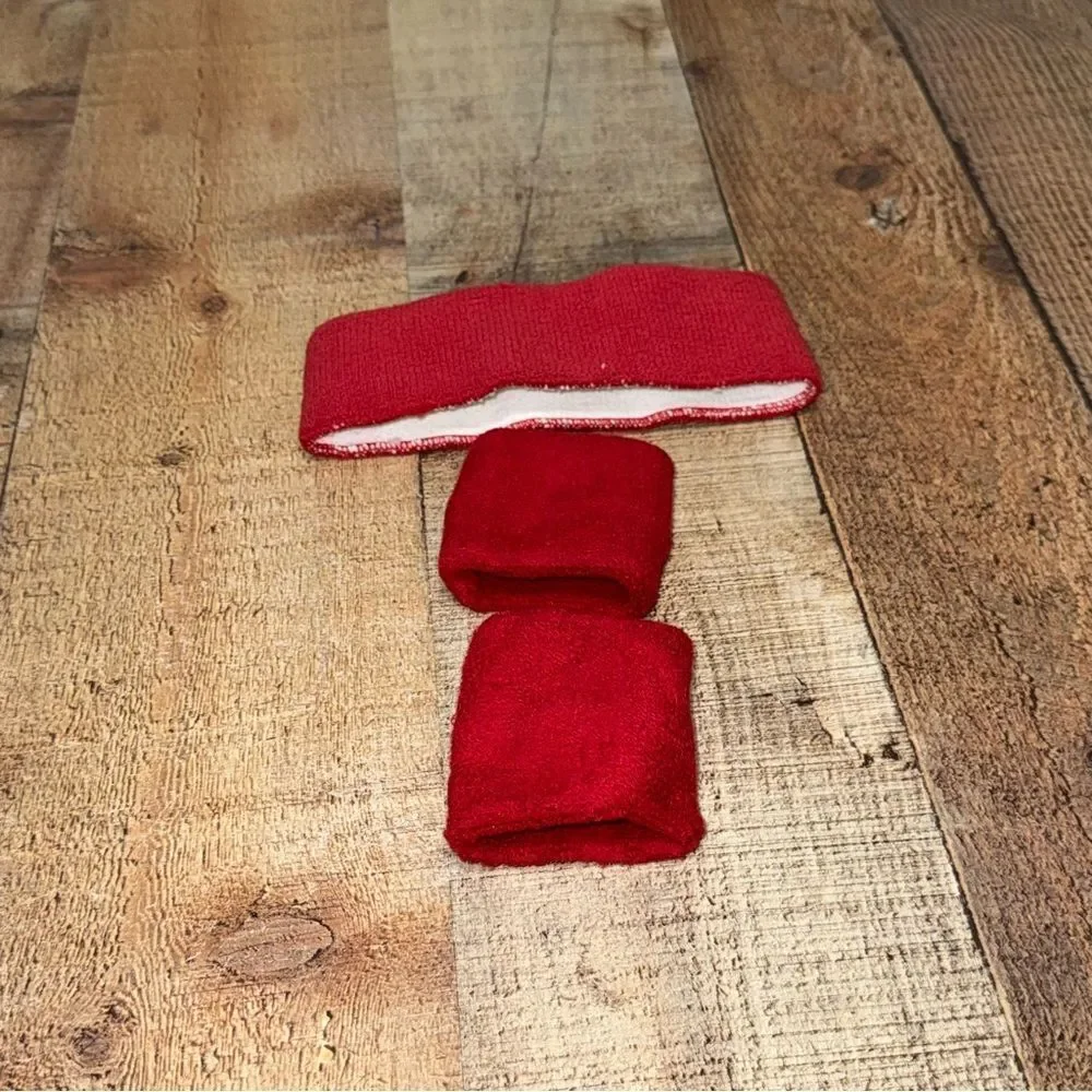 Nike swoosh wristbands and reversible headband